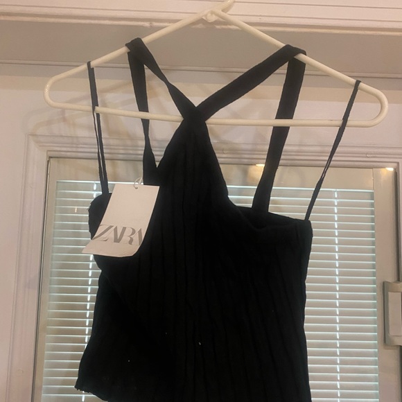 Zara black halter knit top - Picture 5 of 6